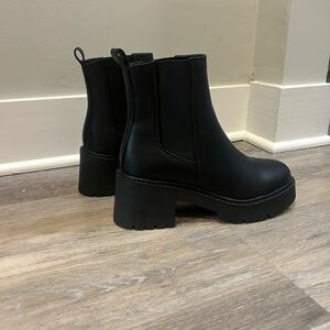 NEW Madden Girl Black Chunky Booties NEVER WORN